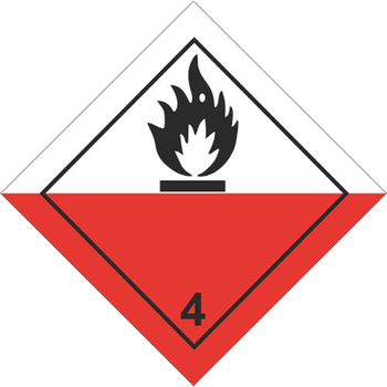 Вещества, способные к самовозгоранию - Маркировка опасных грузов, знаки опасности - Магазин охраны труда и техники безопасности stroiplakat.ru