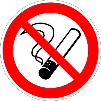 P01 запрещается курить (пластик, 200х200 мм) - Охрана труда на строительных площадках - Знаки безопасности - Магазин охраны труда и техники безопасности stroiplakat.ru